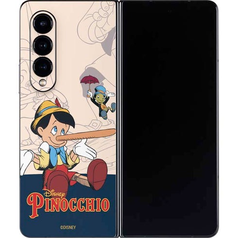 Disney Pinocchio and Jiminy Cricket Galaxy Z Fold4 5G Skin
