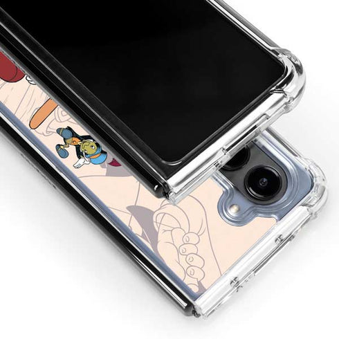 Disney Pinocchio and Jiminy Cricket Galaxy Z Fold5 5G Clear Case