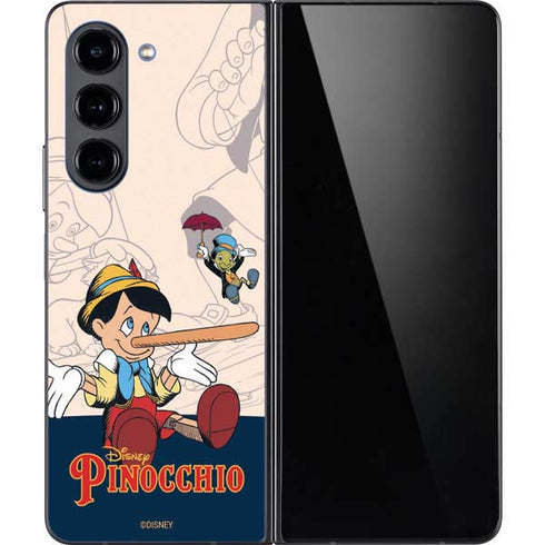 Disney Pinocchio and Jiminy Cricket Galaxy Z Fold5 5G Skin