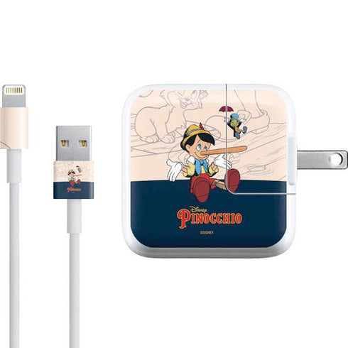 Disney Pinocchio and Jiminy Cricket iPad Charger (10W USB) Skin