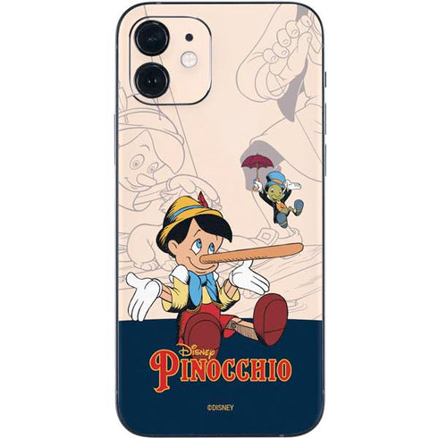 Disney Pinocchio and Jiminy Cricket iPhone 12 Mini Skin