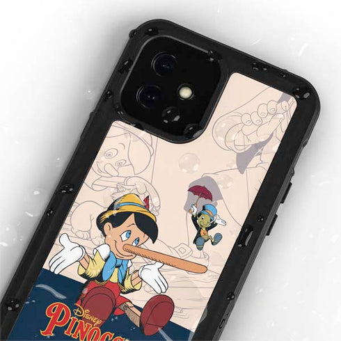 Disney Pinocchio and Jiminy Cricket iPhone 12 Mini Waterproof Case