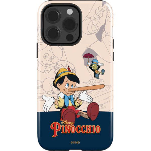 Disney Pinocchio and Jiminy Cricket iPhone 13 Pro Impact Case