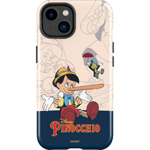 Disney Pinocchio and Jiminy Cricket iPhone 14 Plus Impact Case