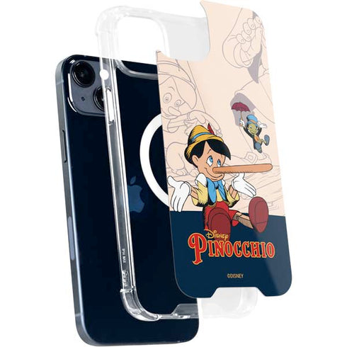 Disney Pinocchio and Jiminy Cricket iPhone 14 Plus MagSafe Case