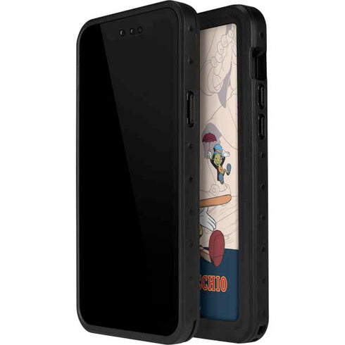 Disney Pinocchio and Jiminy Cricket iPhone 14 Pro Max Waterproof Case