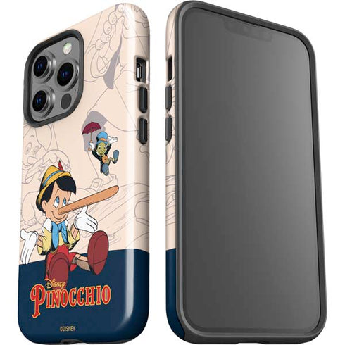 Disney Pinocchio and Jiminy Cricket iPhone 15 Pro Impact Case