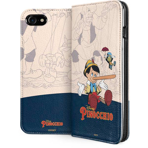 Disney Pinocchio and Jiminy Cricket iPhone SE (2nd & 3rd Gen) Folio Case