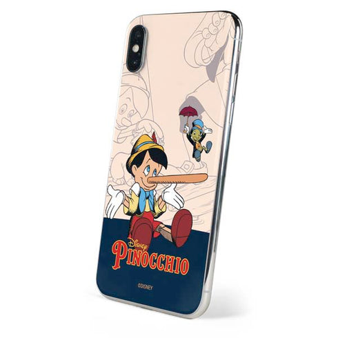 Disney Pinocchio and Jiminy Cricket iPhone X Skin