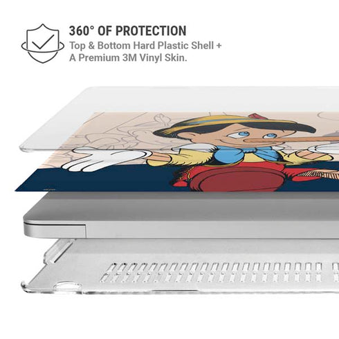 Disney Pinocchio and Jiminy Cricket MacBook Air 15in (2023-2025) Case plus Skin