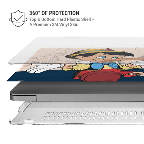 Disney Pinocchio and Jiminy Cricket MacBook Pro 16in (2021-25) Case plus Skin