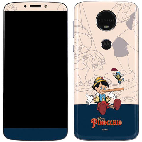 Disney Pinocchio and Jiminy Cricket Moto E5 Plus Skin