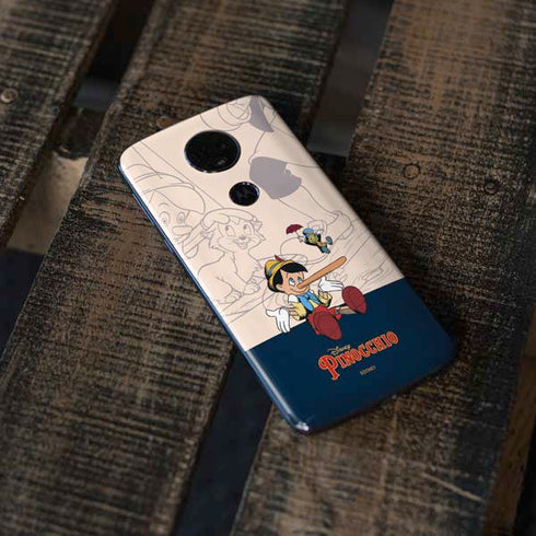 Disney Pinocchio and Jiminy Cricket Moto E5 Plus Skin