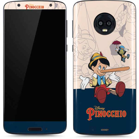 Disney Pinocchio and Jiminy Cricket Moto G6 Skin
