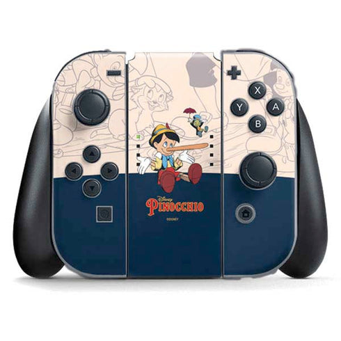 Disney Pinocchio and Jiminy Cricket Nintendo Switch (2017-2021) Joy-Con Controller Skin