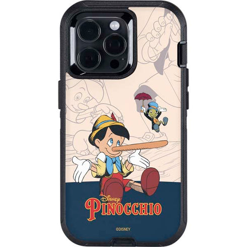 Disney Pinocchio and Jiminy Cricket Otterbox Defender iPhone Skin