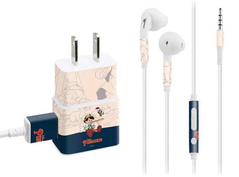 Disney Pinocchio and Jiminy Cricket Phone Charger Skin