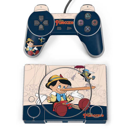 Disney Pinocchio and Jiminy Cricket PlayStation Classic Bundle Skin
