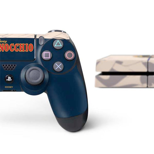 Disney Pinocchio and Jiminy Cricket PS4 Console and Controller Bundle Skin