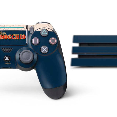 Disney Pinocchio and Jiminy Cricket PS4 Pro Bundle Skin