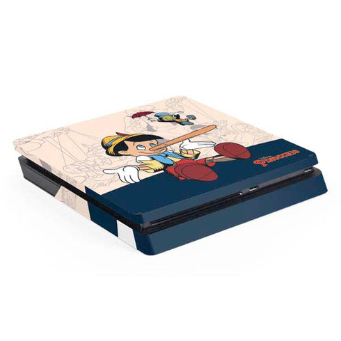 Disney Pinocchio and Jiminy Cricket PS4 Slim Skin
