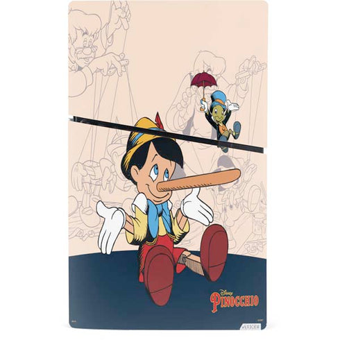 Disney Pinocchio and Jiminy Cricket PS5 Slim Digital Edition Console Skin