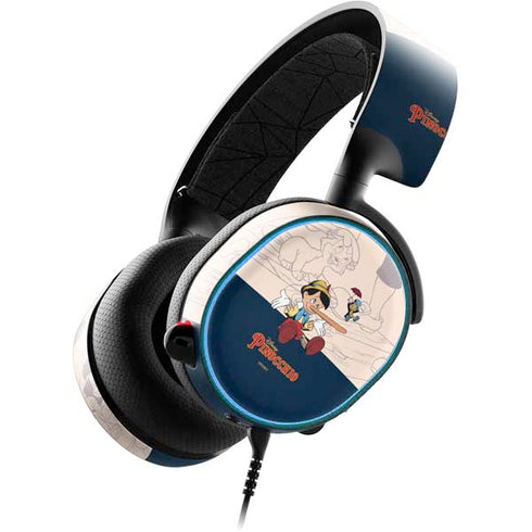 Disney Pinocchio and Jiminy Cricket SteelSeries Arctis 3 Skin