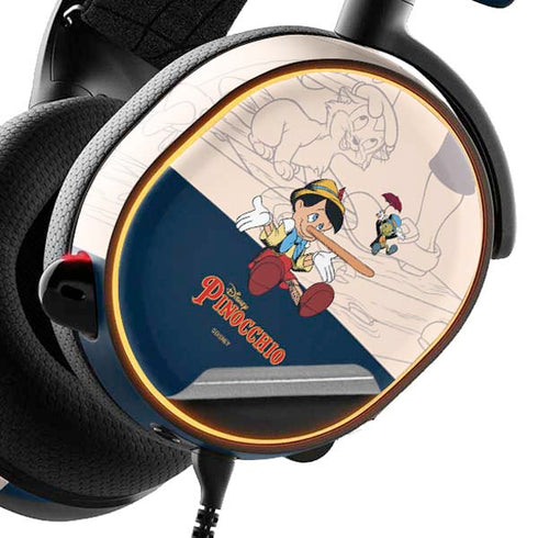 Disney Pinocchio and Jiminy Cricket SteelSeries Arctis 3 Skin