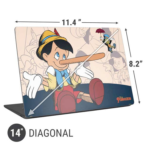Disney Pinocchio and Jiminy Cricket Universal Laptop 14in (11.4 x 8.2in) Skin