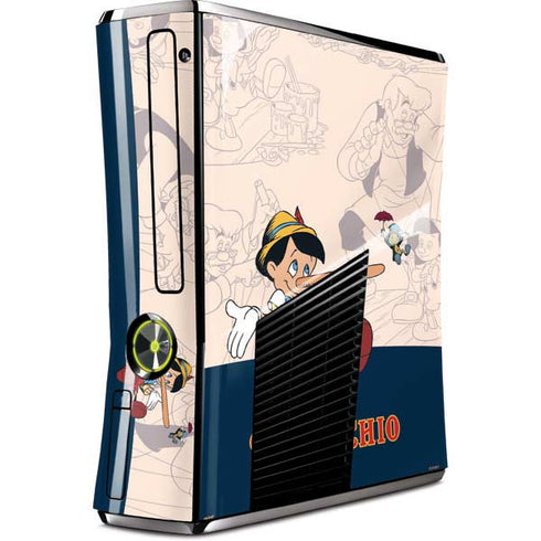 Disney Pinocchio and Jiminy Cricket Xbox 360 Slim (2010) Skin