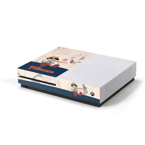 Disney Pinocchio and Jiminy Cricket Xbox One S Console Skin