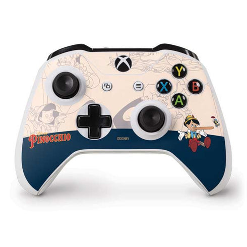 Disney Pinocchio and Jiminy Cricket Xbox One S Controller Skin