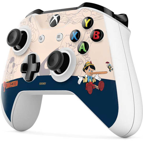 Disney Pinocchio and Jiminy Cricket Xbox One S Controller Skin