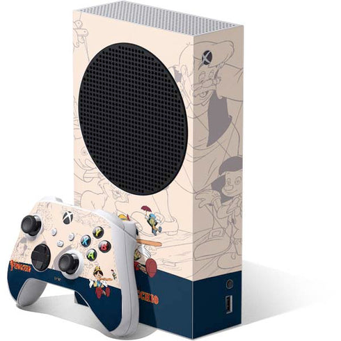 Disney Pinocchio and Jiminy Cricket Xbox Series S Skins
