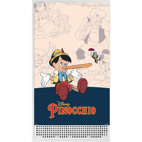 Disney Pinocchio and Jiminy Cricket Xbox Series S Console Skin