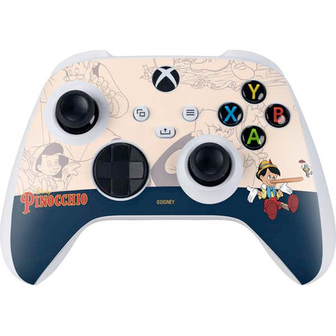 Disney Pinocchio and Jiminy Cricket Xbox Series S Controller Skin