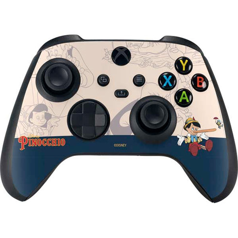 Disney Pinocchio and Jiminy Cricket Xbox Series X Controller Skin