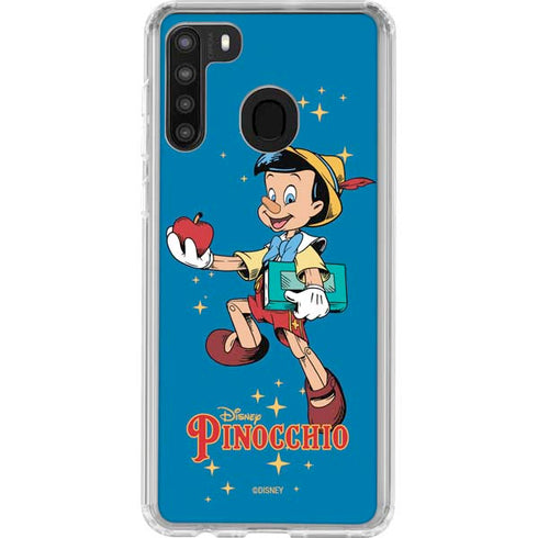 Disney Pinocchio No Strings Attached Galaxy A21 Clear Case