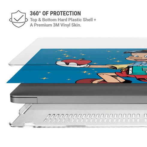 Disney Pinocchio No Strings Attached MacBook Pro 16in (2021-25) Case plus Skin