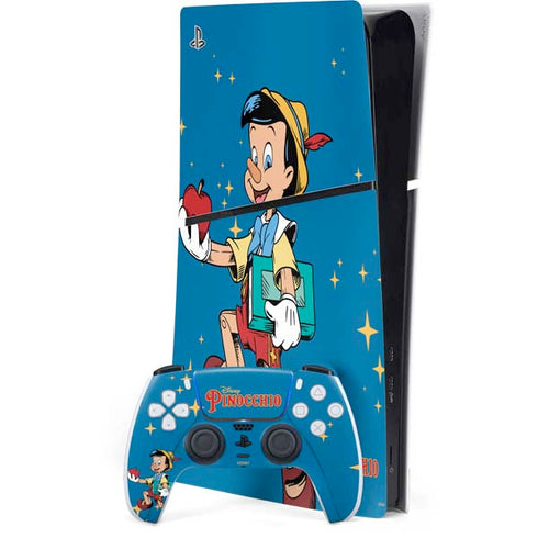 Disney Pinocchio No Strings Attached PS5 Slim Digital Edition Bundle Skin