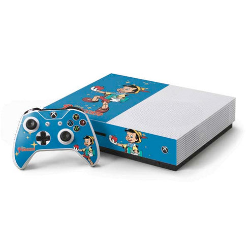 Disney Pinocchio No Strings Attached Xbox One S Console and Controller Bundle Skin
