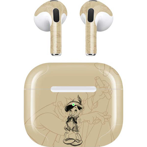 Disney Pinocchio Sketches Portrait Apple AirPods (3rd Gen 2021) Skin