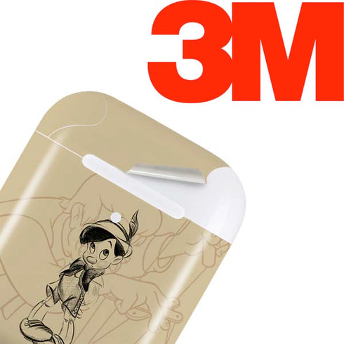 Disney Pinocchio Sketches Portrait Apple AirPods Skin