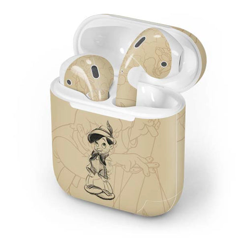 Disney Pinocchio Sketches Portrait Apple AirPods Skin