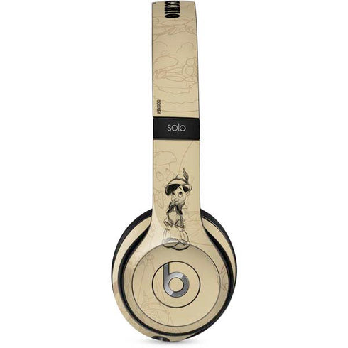 Disney Pinocchio Sketches Portrait Beats Solo 2 Wired Skin