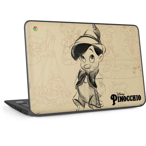 Disney Pinocchio Sketches Portrait HP Chromebook Skin