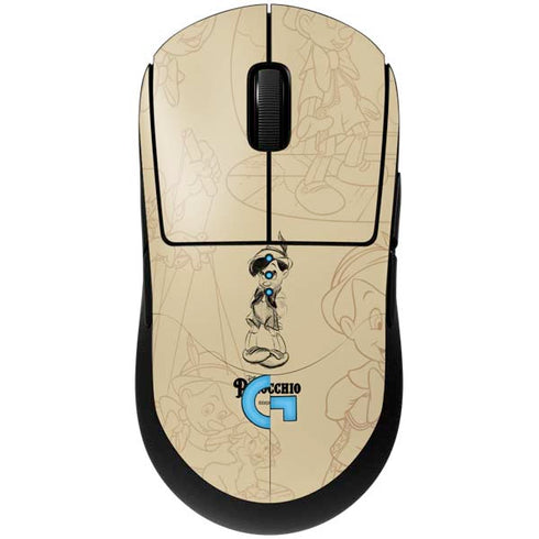Disney Pinocchio Sketches Portrait G Pro Wireless Gaming Mouse Skin