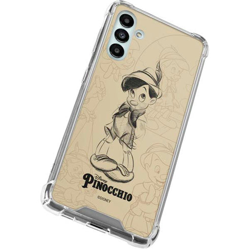 Disney Pinocchio Sketches Portrait Galaxy A13 5G Clear Case