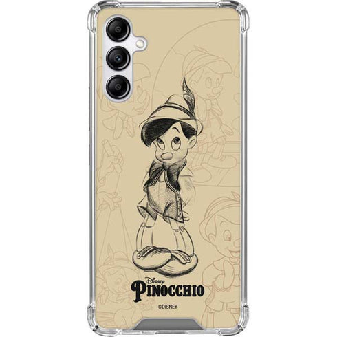 Disney Pinocchio Sketches Portrait Galaxy A14 5G Clear Case