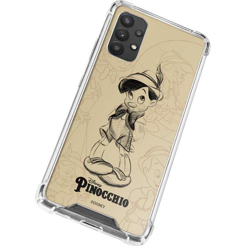 Disney Pinocchio Sketches Portrait Galaxy A32 5G Clear Case